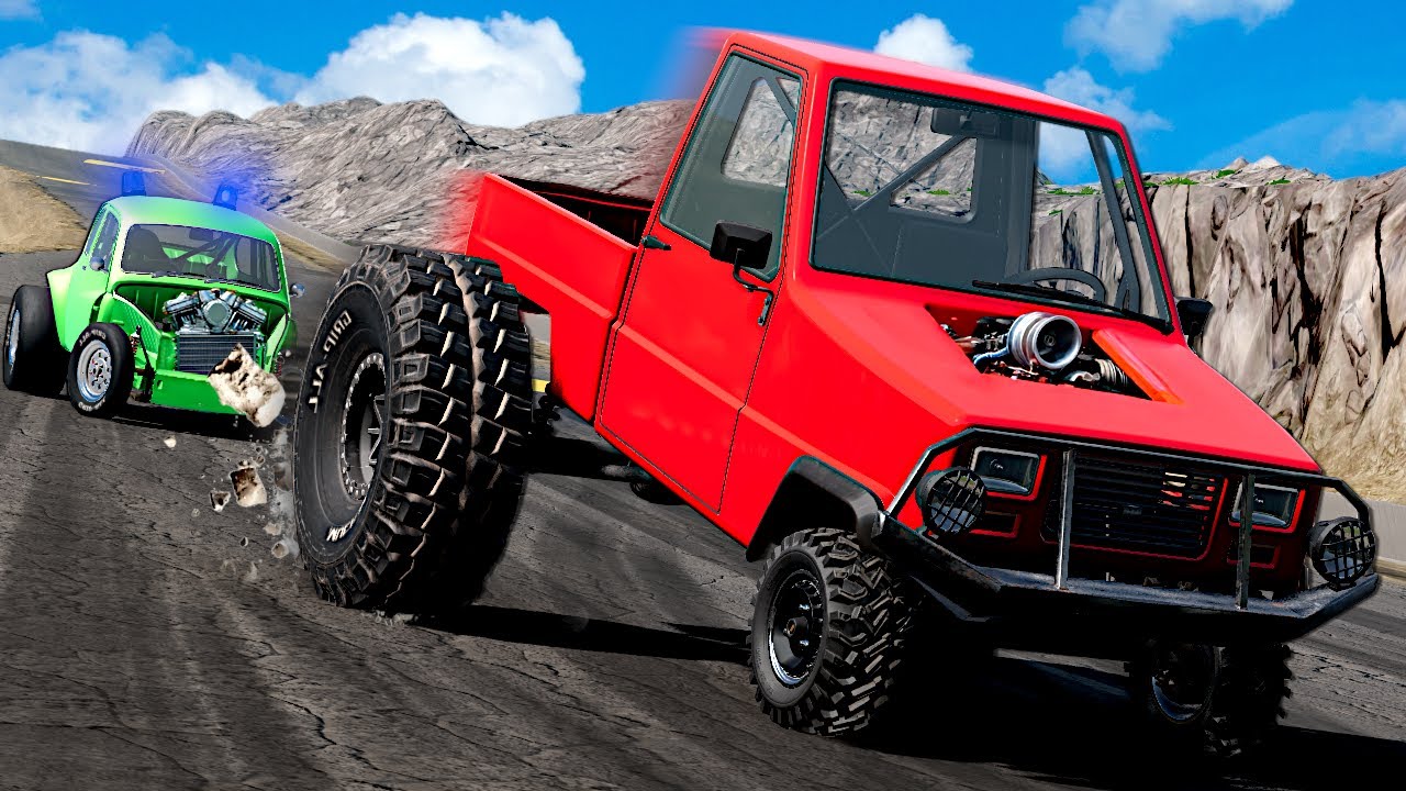 WEIRD CARS on Downhill Challenges! (BeamNG)