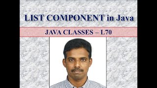 LIST COMPONENT in Java  LEC 70