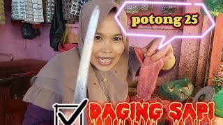 CARA MEMOTONG DAGING SAPI MENJADI 25 POTONG DALAM SEKILO#dagingsapi