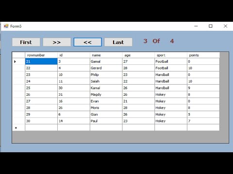 Programming in VB. net: Video about pagination in datagridview with source code