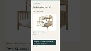 Bennett Natural Twin over Queen Bunk Bed | Twin XL is the key Bennett Natural Twin over Queen Bunk Bed | Twin XL is the key