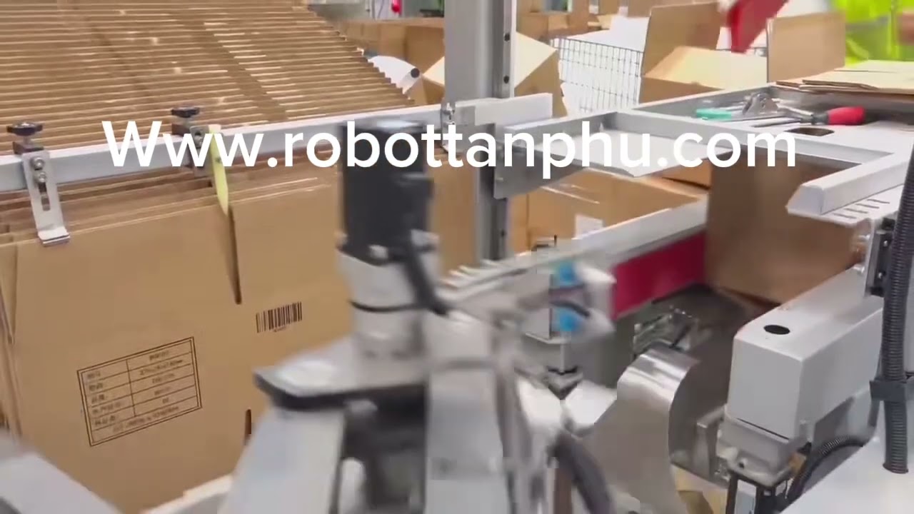 Robot gấp thùng carton công suất đạt  2000-2500sp/h liên hệ 0912628539