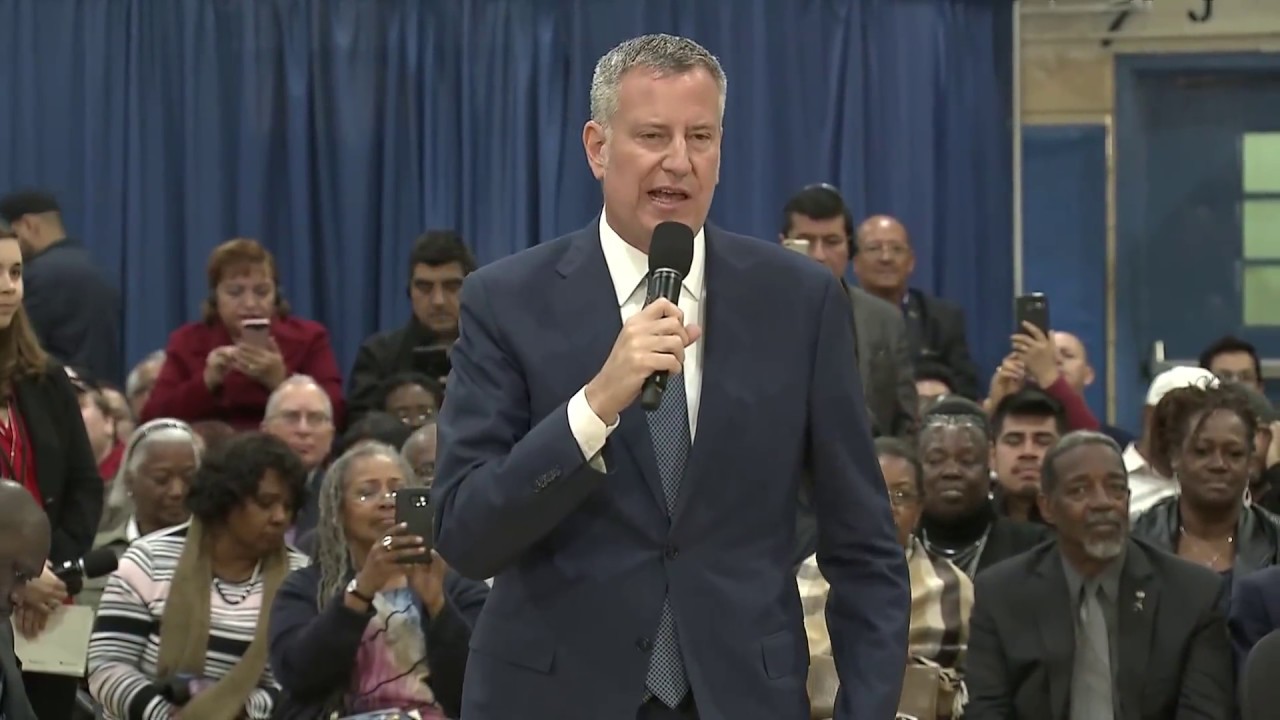 Mayor de Blasio Participates in Town Hall Meeting mayor de blasio children