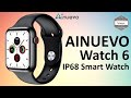 AINUEVO Watch 6 - IP68 Smart Watch - Montre connectée - App M ACTIVE -  Android et IOS - Unboxing