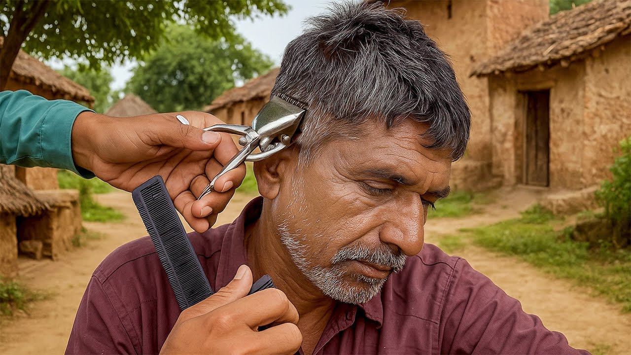 ASMR - Old Man Gets Haircut and Clean Shave