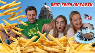 New Zealand Family try Idaho Potatoes for the first time! (Boise tour and ice cream potatoes!)
