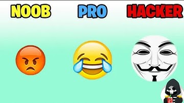 Noob vs Pro vs Hacker - 😄💩👻 Emoji Puzzle!!