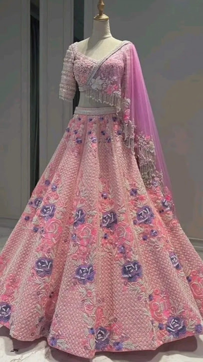party wear lehenga designs🔥latest crop top lehenga designs 2024 #lehengadesign