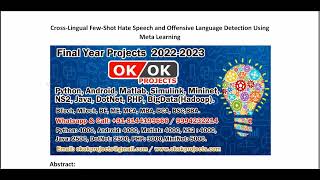 Cross Lingual Few Shot Hate Speech and Offensive Language Detection Using Meta Learning