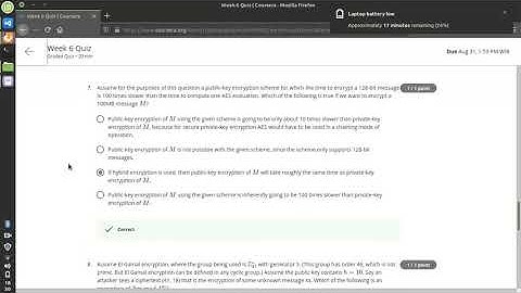 Coursera Cryptography University Of Maryland Quiz Week 6 Answer