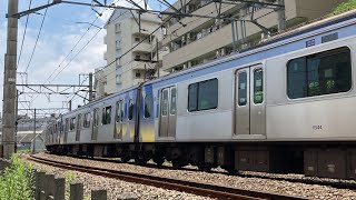 横浜高速鉄道Y500系Y514編成　菊名付近通過シーン