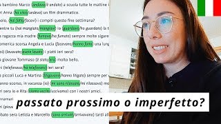 Passato prossimo o imperfetto? (Italian grammar exercise)