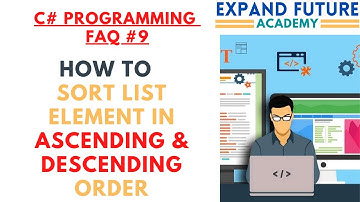 C# Programmers FAQ - 009 Sorting list elements #programming #developer #CSharp #Dotnet #shorts