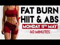 FAT BURN HIIT CARDIO and ABS | 40 minute Home Workout