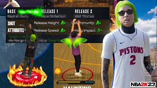 SET SHOT 25 GOT BUFFED IN NBA 2K23..🤯 BEST JUMPSHOT + BADGES & TIPS TO SHOOT 100% GREENS