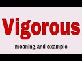 Vigorous  meaning and example english vocabulary learn listening vaishnavi youtube shorts