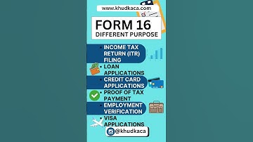 Form 16: More Than Just a Tax Document #form16 #incometaxreturn #taxfiling #efiling #incometax