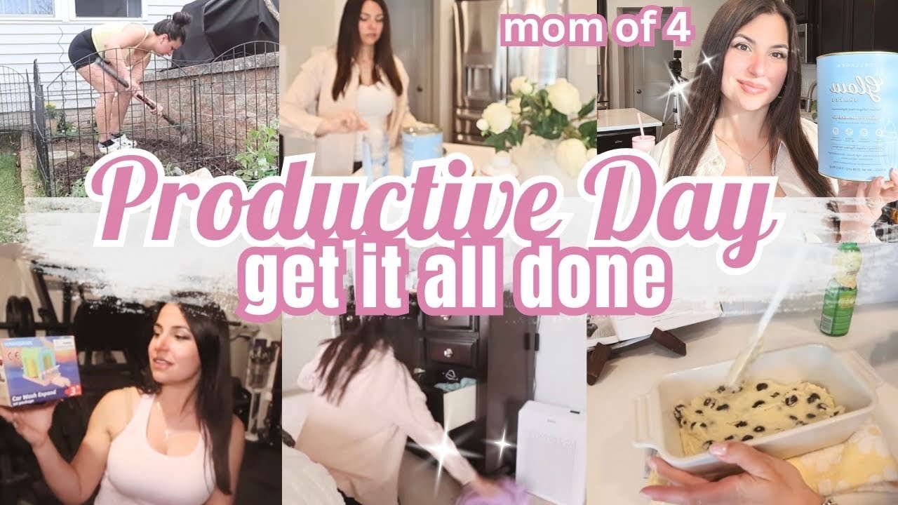 REALISTIC MOM OF 4 ROUTINE 🌸 | SPRING CLEAN + RESET | GARDENING ...