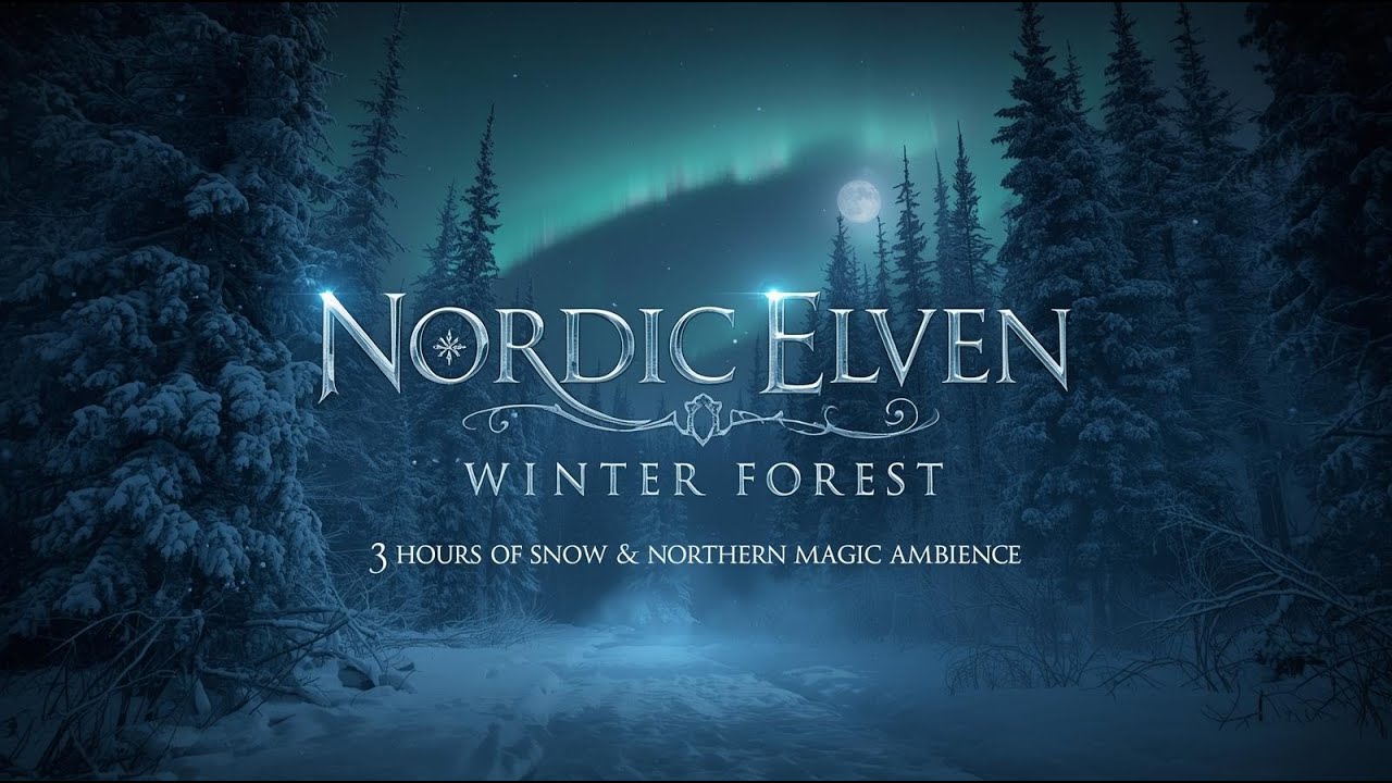 Nordic Elven Winter Forest ❄️ | 3 Hours of Snow & Northern Magic Ambience
