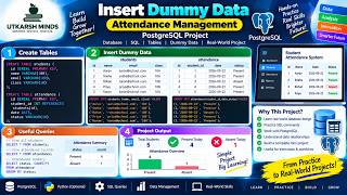 Insert Dummy Data in Tables | Attendance Management System | PostgreSQL Project