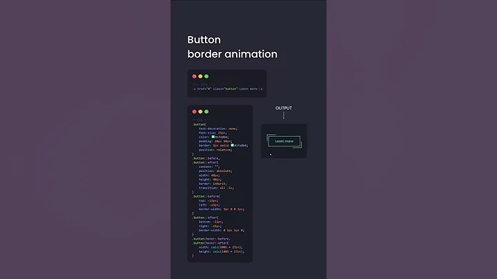 button border animation #shorts #youtubeshorts #coding #animation #button #hovereffect