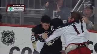 Sidney Crosby Fights Brandon Dubinsky - PIT vs. CBJ 2/19/15
