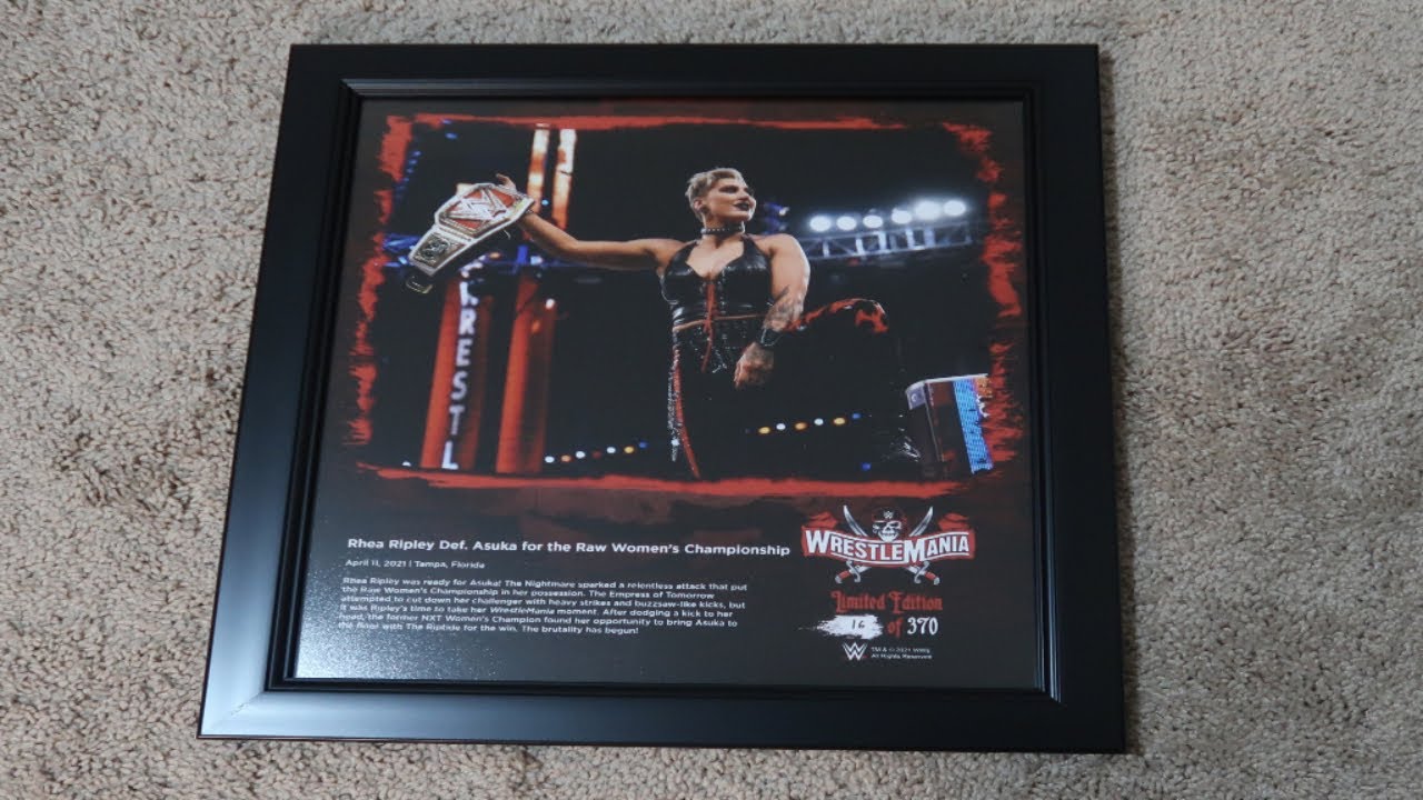 WWE Shop Unboxing 5/30/21 - My First Plaque Ever (Rhea Ripley WM 37)