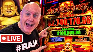 🔴 I Go For $2,740,170 On Dragon Link! 🐲 LIVE SLOTS With Raja!