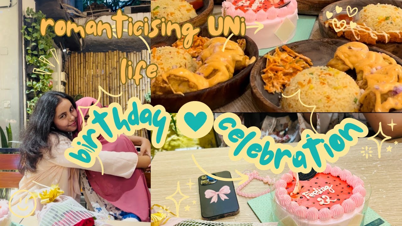 Romanticising Uni life at DU 🫧🎀 | birthday celebration 🍰🥂| Pinteresty 