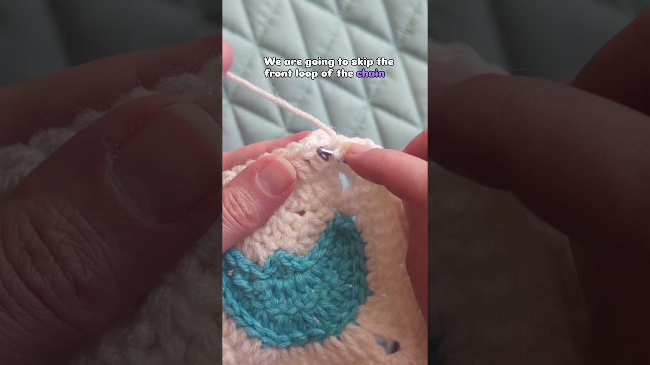 A gap-less way to slip stitch in the top of your starting chain #crochet