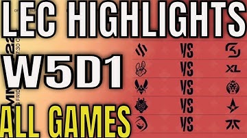 LEC Highlights ALL GAMES W5D1 Summer 2022 | Week 5 Day 1