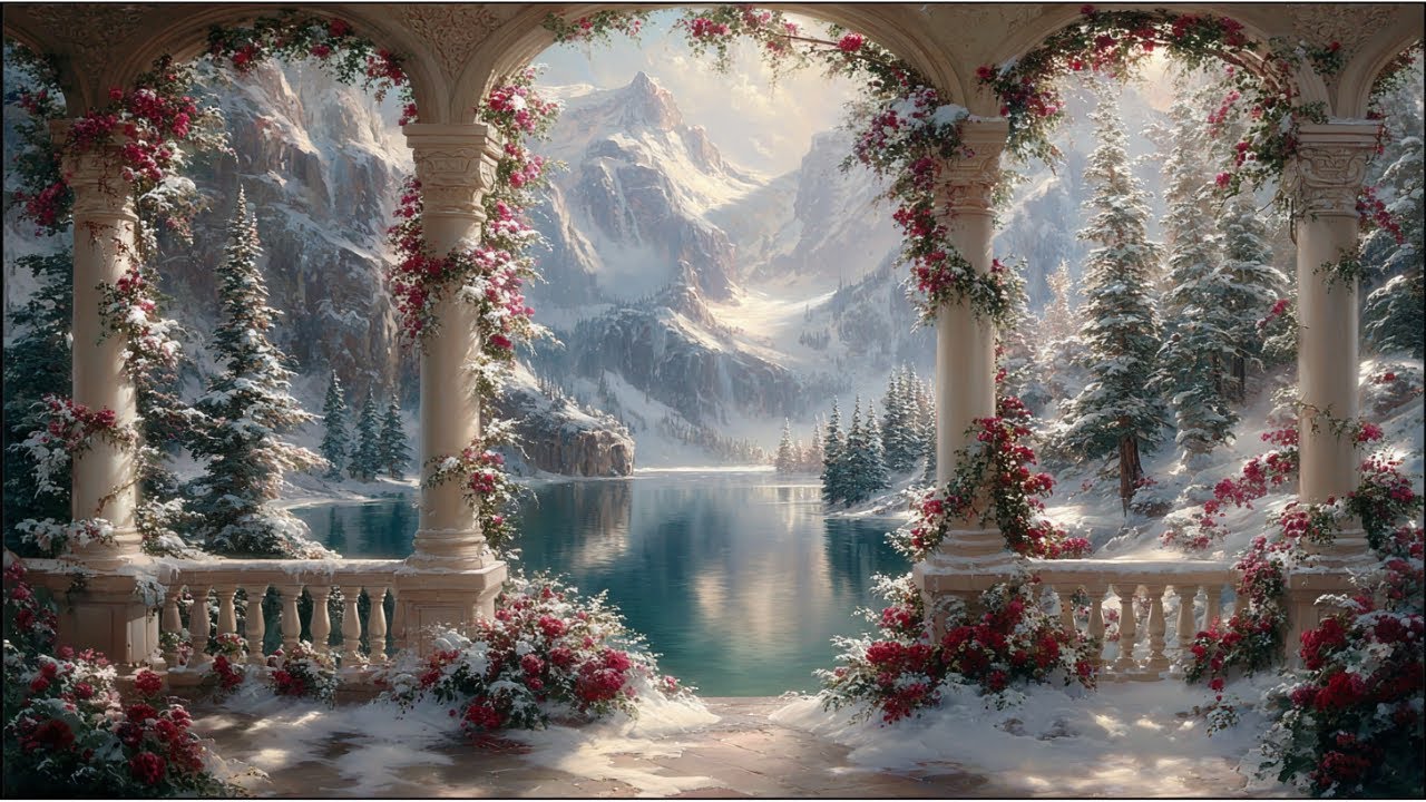 Тайное Зимнее Озеро | Медленное Пианино и Звуки Зимнего Леса ❄️