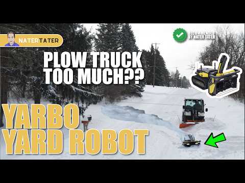 Can A Robot Snow Blower Clear The Plow Truck Pile At End of Drive? #yarbo #robot #snowclearingrobot