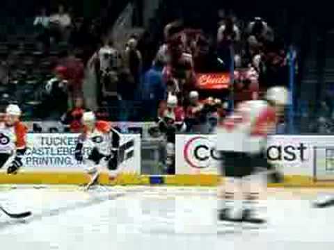 Philadelphia Flyers come out on ice in Atlanta