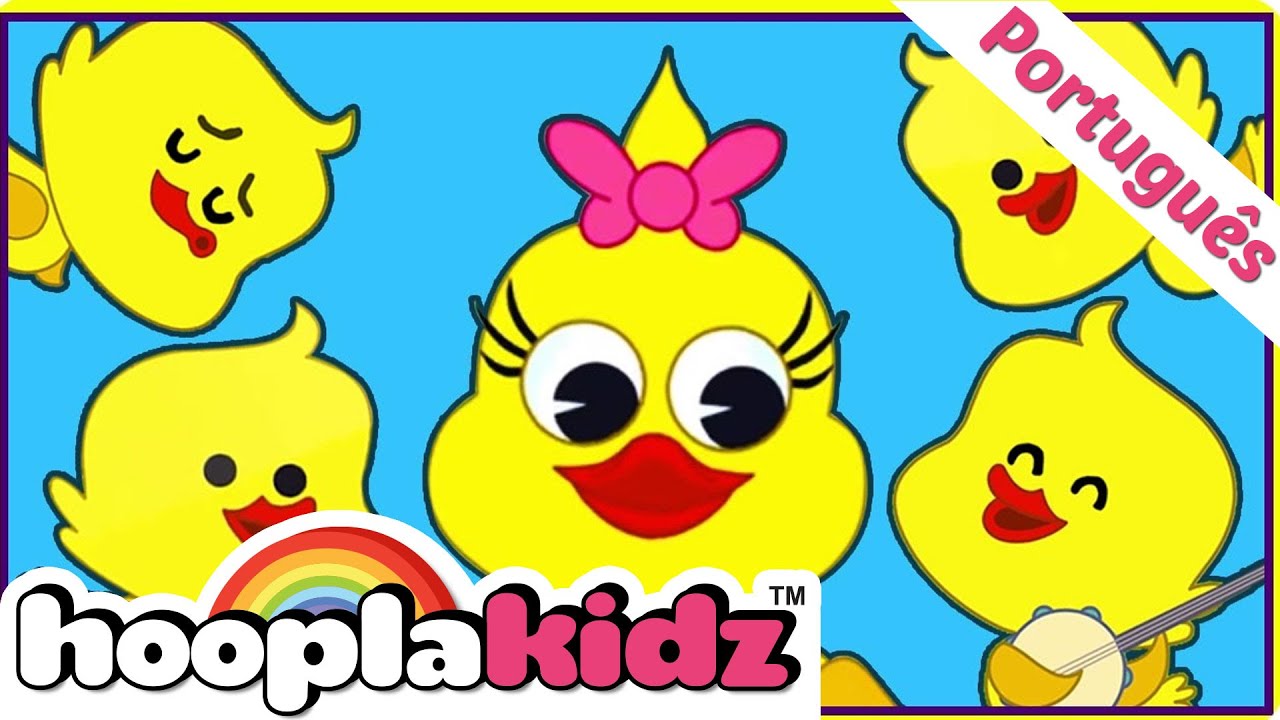 ⁣Cinco Patinhos Foram Passear | Músicas Infantis | HooplaKidz Brasil