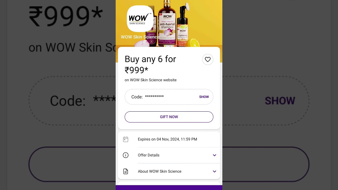 Buy any 6 products just rs 999 on 