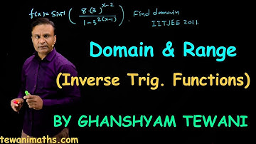 Domain and range of functions | JEE Advanced maths videos by Ghanshyam Tewani } Cengage