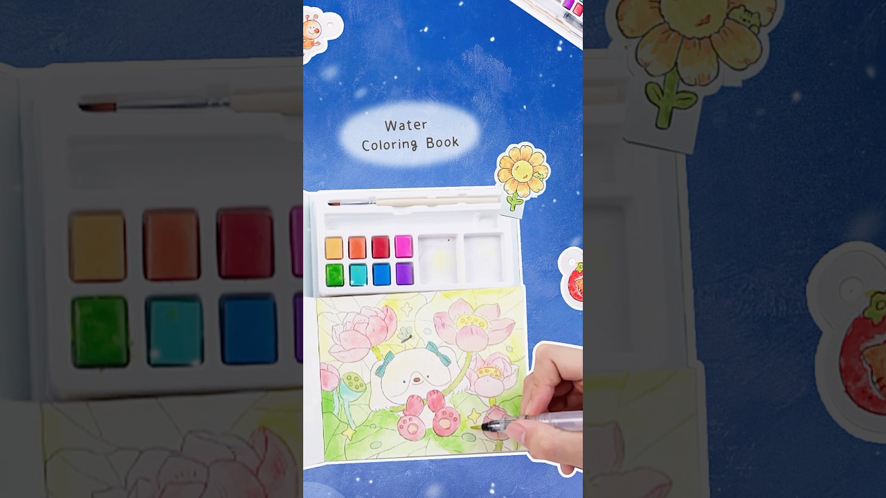 If your kids love to draw,this innovative watercolor book is perfect for them!😍 