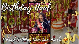 Meesho Pinterest birthday decor haul from @Meesho 😍✨ #DIY Decoration ideas #birthday #meeshohaul 