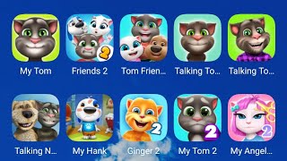 Friends 2, Tom Friends, My Tom, Talking Tom 2,My Hank, Ginger 2, My Angela 2, Game play,