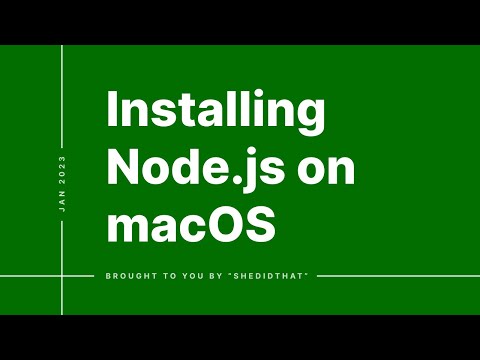 Installing Node.js on macOS in 2023