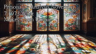 Personality Analysis November 7 1973 What Makes Them Unique