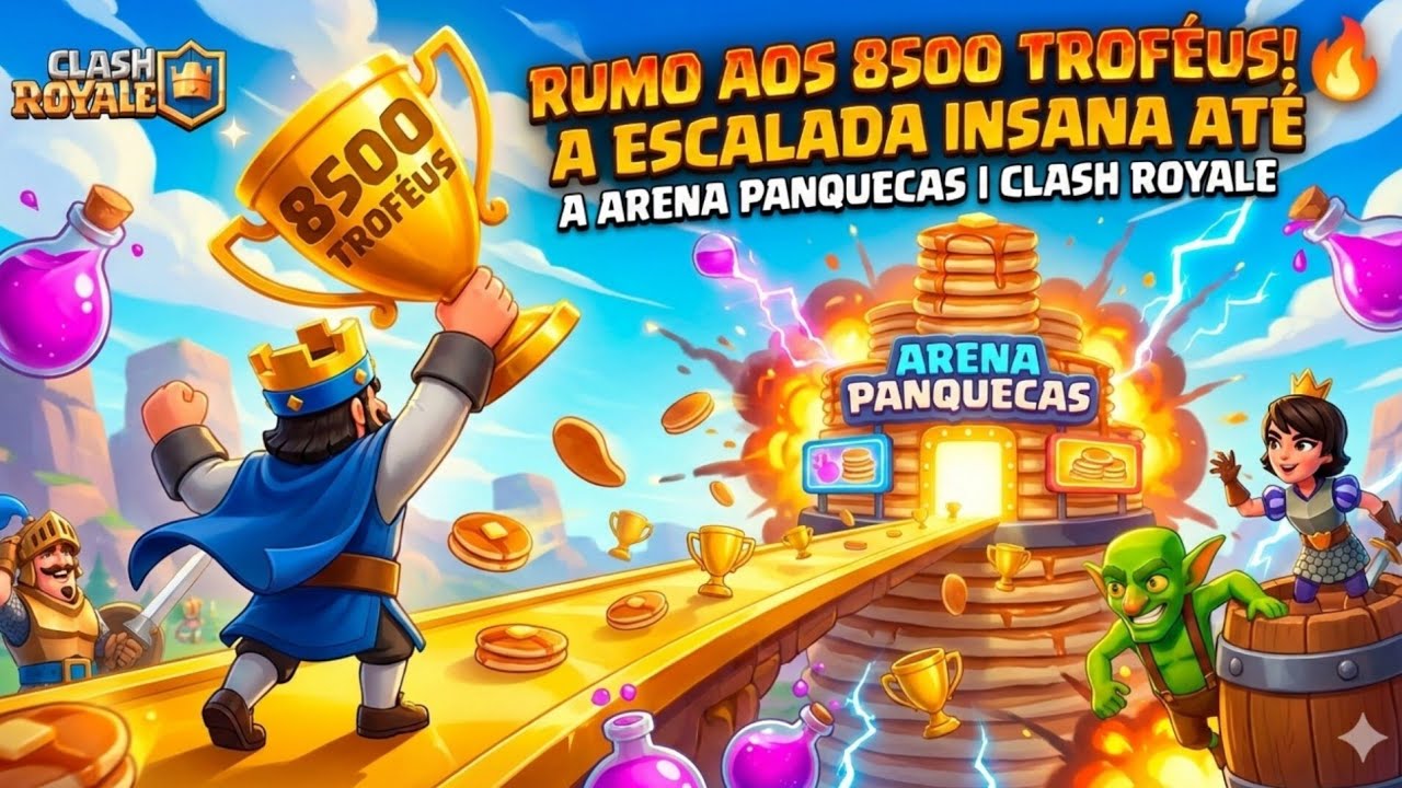 Rumo aos 8500 Troféus! 🔥 A Escalada Insana até a Arena Panquecas | Clash Royale