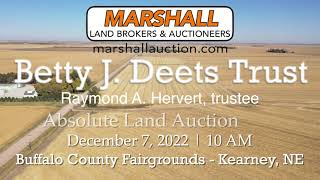 Absolute Land Auction - 160 Acres - Betty J. Deets Trust - Buffalo County, NE