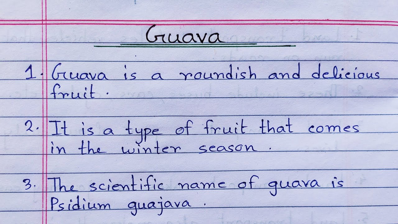 10 lines Essay on Guava || Guava Essay in English || Few Easy lines about Guava