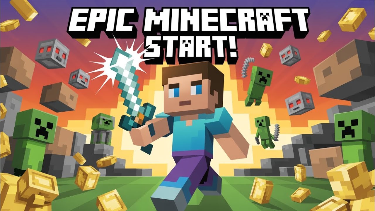 “My First Time Playing Minecraft | EPIC Survival Start” - YouTube