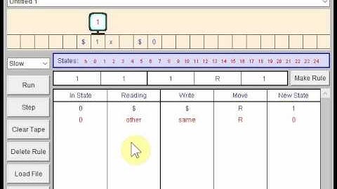 チューリングマシン　ルールの作り方