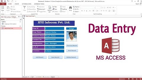 How to Create Data Entry Form in Microsoft Access | Data Entry in MS Access