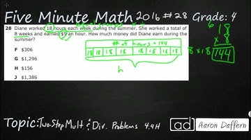 4th Grade STAAR Practice Two-Step Multiplication and Division Problems (4.4H - #2)
