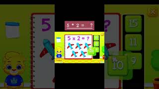 What is 5×2 = ? | Fun Multiplication Adventure for Kids | Learn Math with Colours & Animation!"#kids screenshot 3